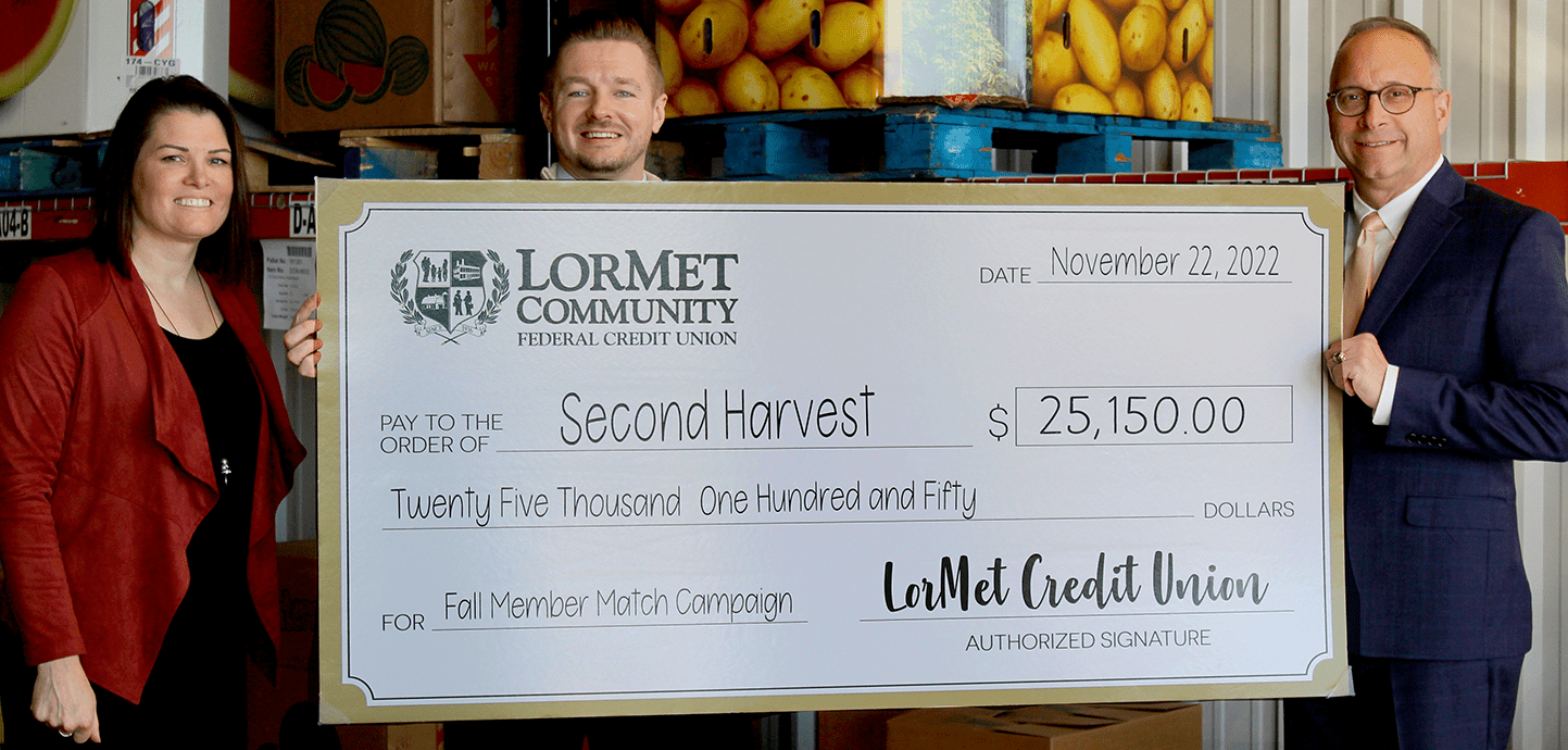 LorMet presents donation to Second Harvest Food Bank in 2022