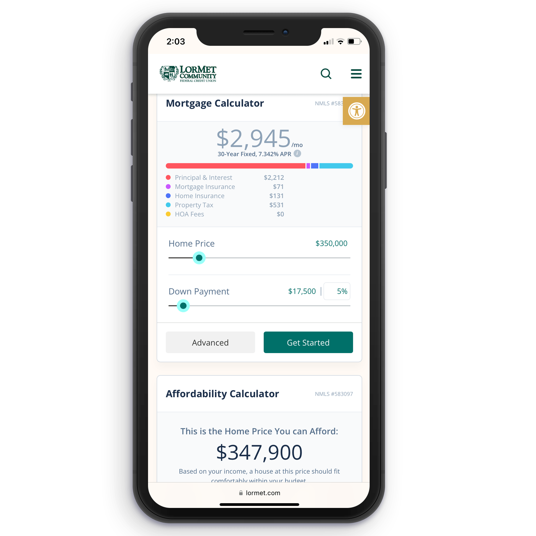 Mortgage Calc iPhone X