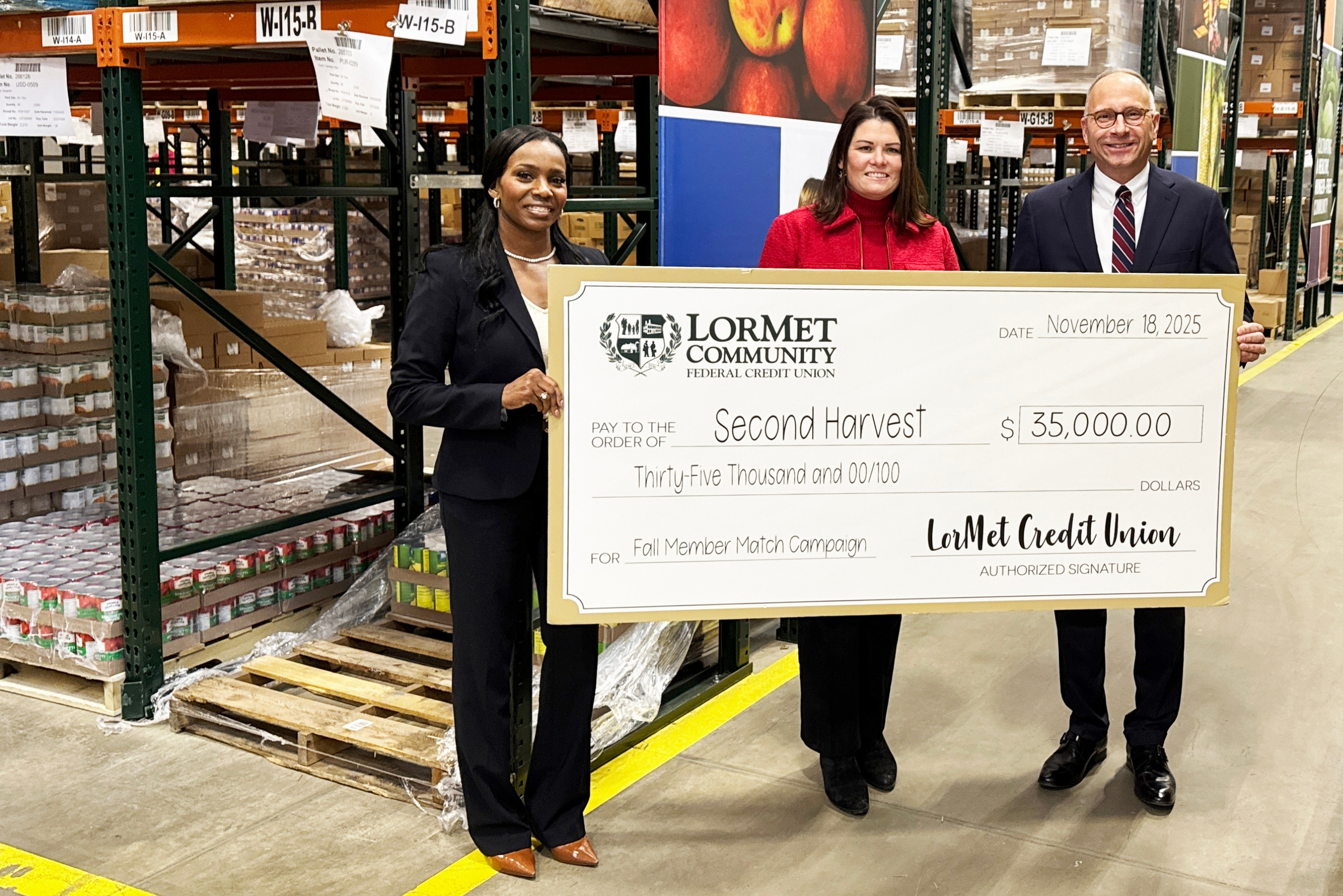2025-11 LorMet Second Harvest Check Presentation